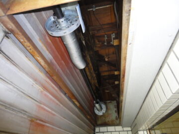 シャッター巻き取りシャフト交換後