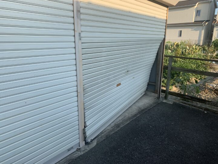株式会社エイワシャッター 松原市 スラットはみ出し修復修理の画像